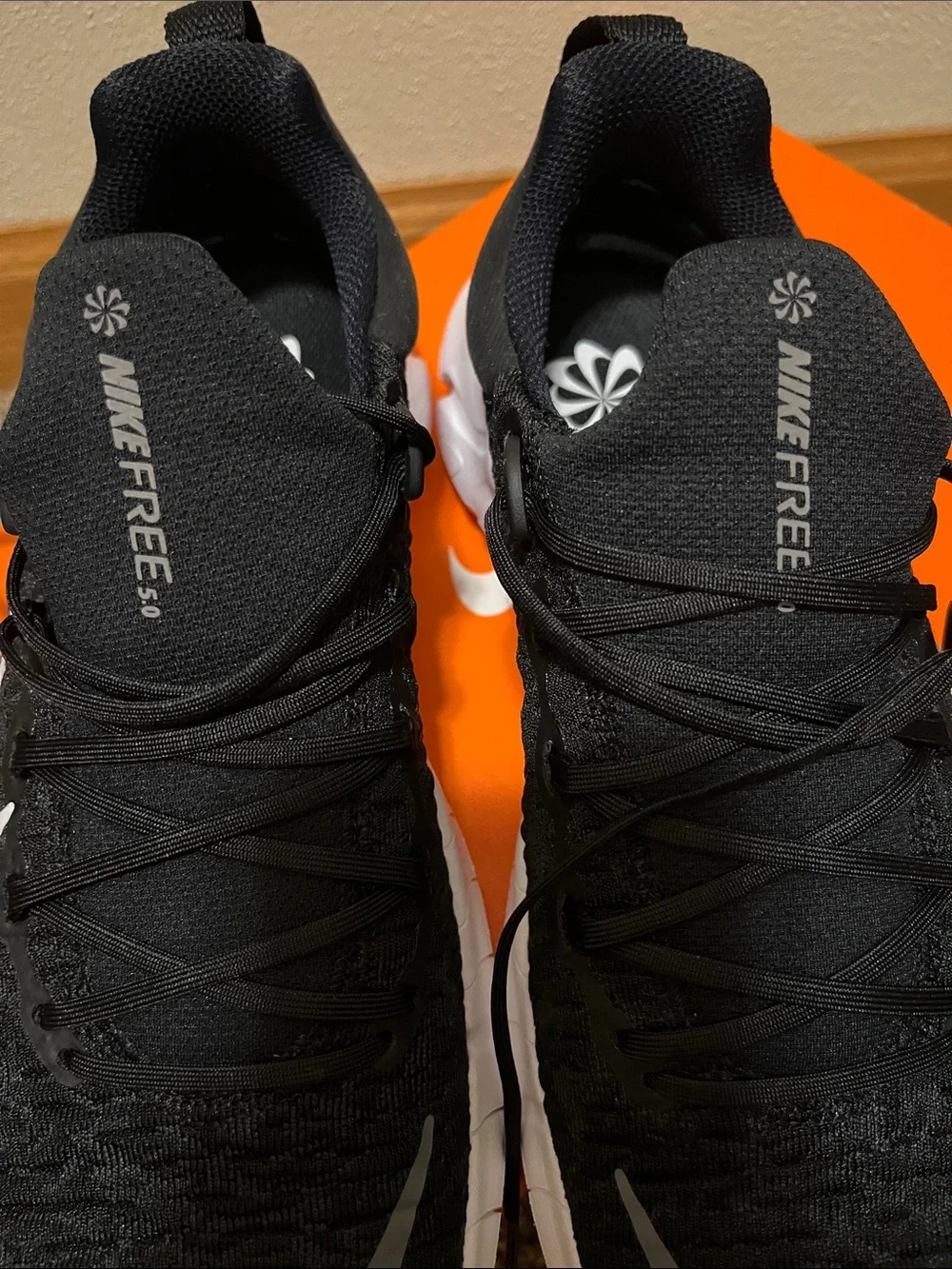 Nike Black and White Knit Training Sneakers